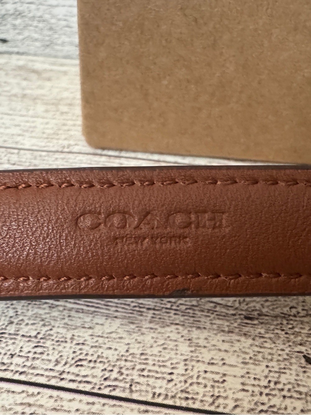 COACH Brown Signature Canvas Leather Dog Collar with Charms - Picture 4 of 5